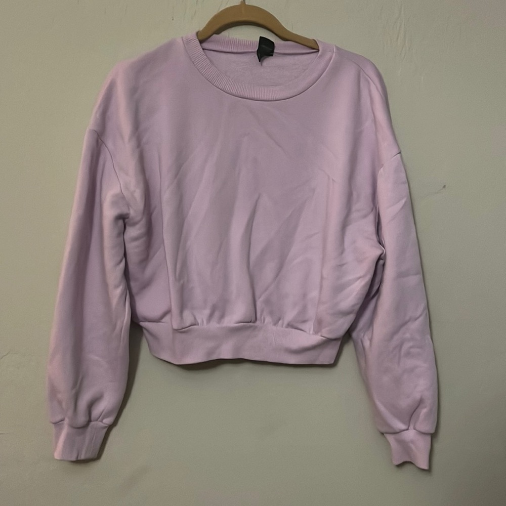 wildfable crewneck, purple, tagged XL